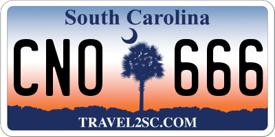 SC license plate CNO666
