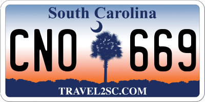 SC license plate CNO669