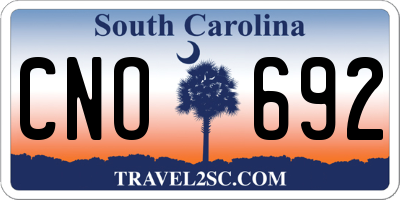 SC license plate CNO692