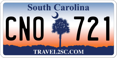 SC license plate CNO721