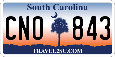 SC license plate CNO843