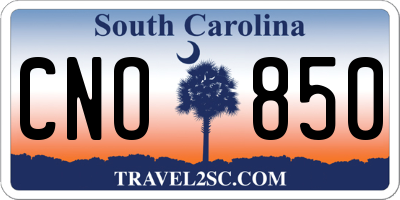 SC license plate CNO850