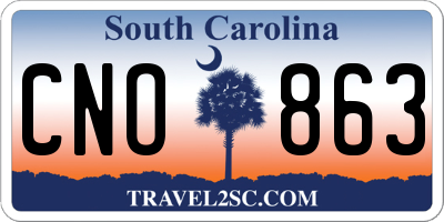 SC license plate CNO863