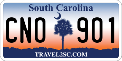 SC license plate CNO901