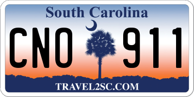 SC license plate CNO911
