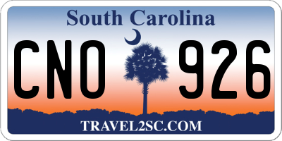 SC license plate CNO926
