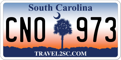 SC license plate CNO973