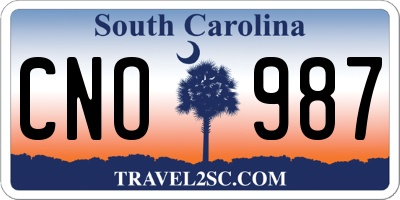 SC license plate CNO987