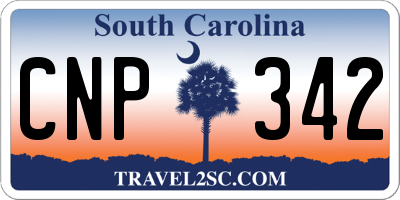 SC license plate CNP342