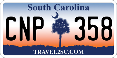 SC license plate CNP358