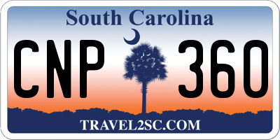 SC license plate CNP360
