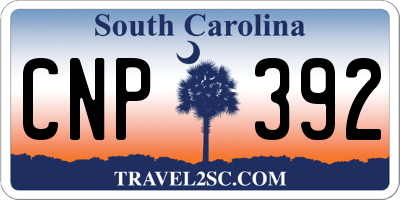 SC license plate CNP392
