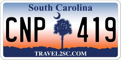 SC license plate CNP419