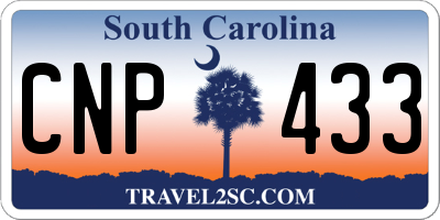 SC license plate CNP433