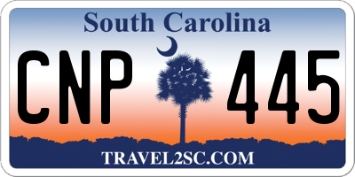 SC license plate CNP445