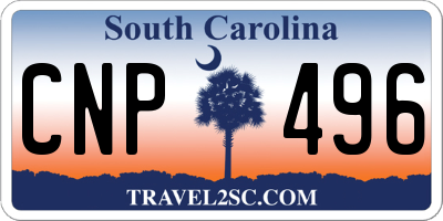 SC license plate CNP496