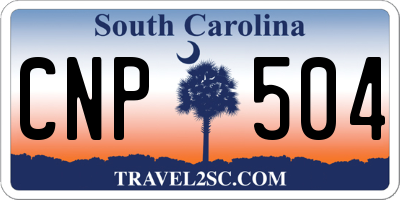 SC license plate CNP504