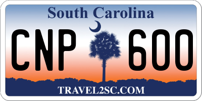 SC license plate CNP600