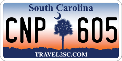SC license plate CNP605