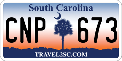 SC license plate CNP673