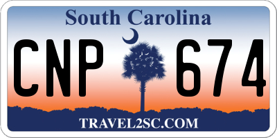 SC license plate CNP674