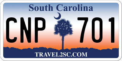 SC license plate CNP701