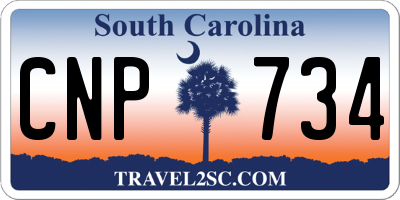 SC license plate CNP734