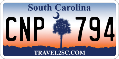 SC license plate CNP794