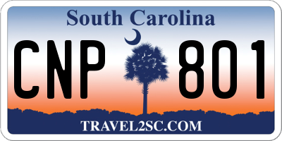 SC license plate CNP801