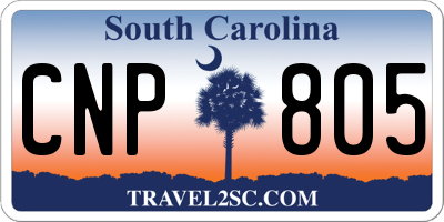 SC license plate CNP805