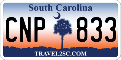 SC license plate CNP833