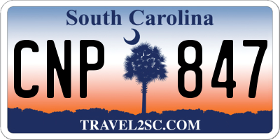 SC license plate CNP847