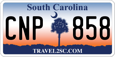 SC license plate CNP858