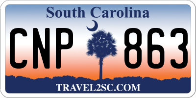 SC license plate CNP863