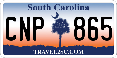 SC license plate CNP865