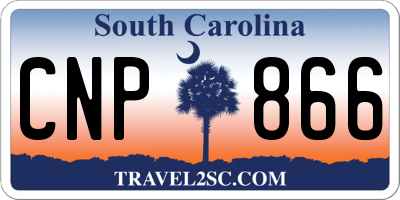 SC license plate CNP866