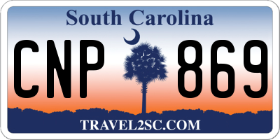 SC license plate CNP869