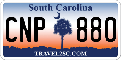 SC license plate CNP880