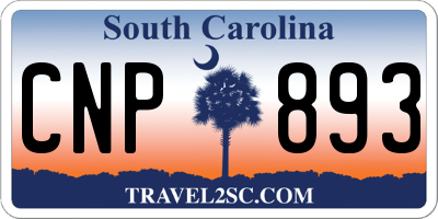 SC license plate CNP893