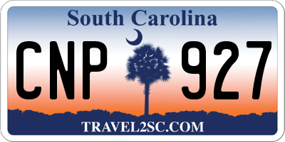 SC license plate CNP927