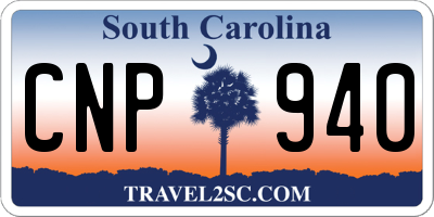 SC license plate CNP940