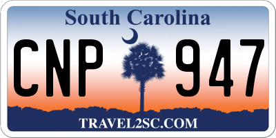 SC license plate CNP947