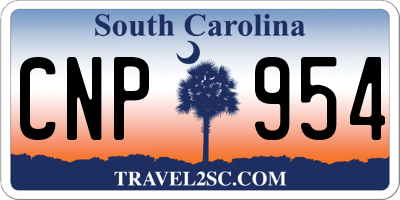 SC license plate CNP954