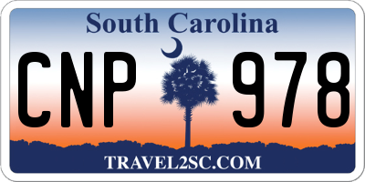 SC license plate CNP978