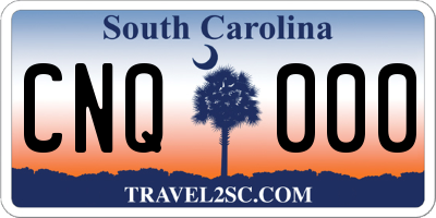 SC license plate CNQ000