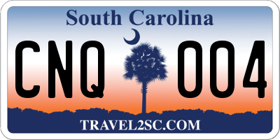 SC license plate CNQ004