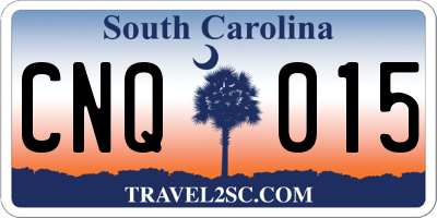 SC license plate CNQ015