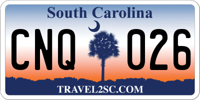 SC license plate CNQ026