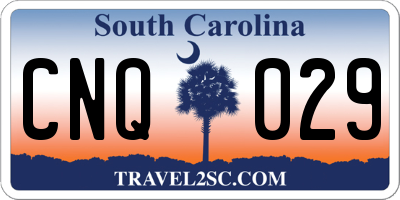 SC license plate CNQ029