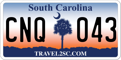 SC license plate CNQ043